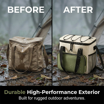 Large Capacity Insulated Cooler Bag for Picnics & Outdoors