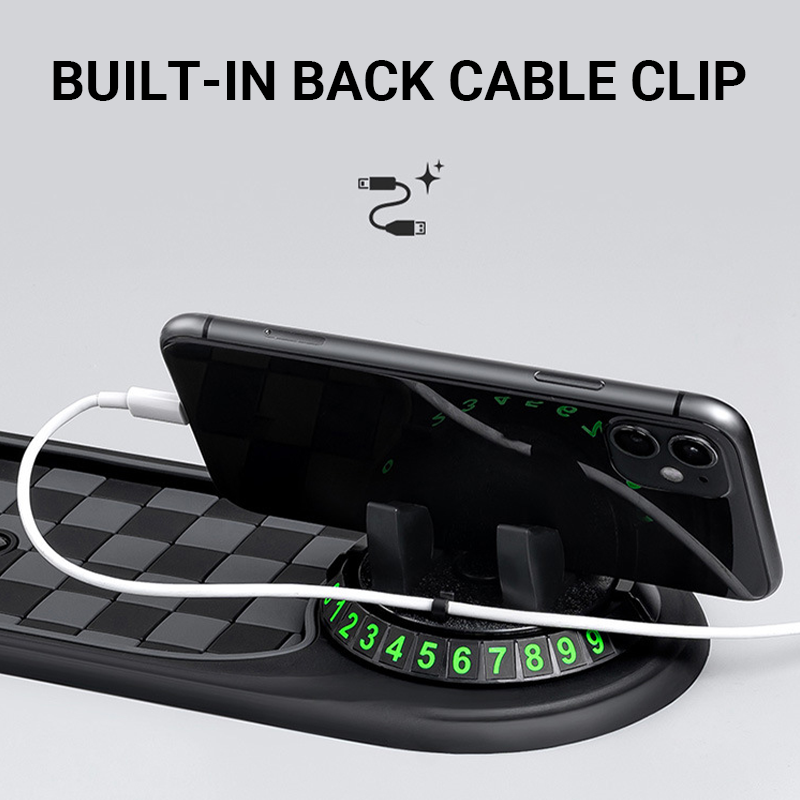 Car Dashboard Anti-Slip Mat with Phone Holder