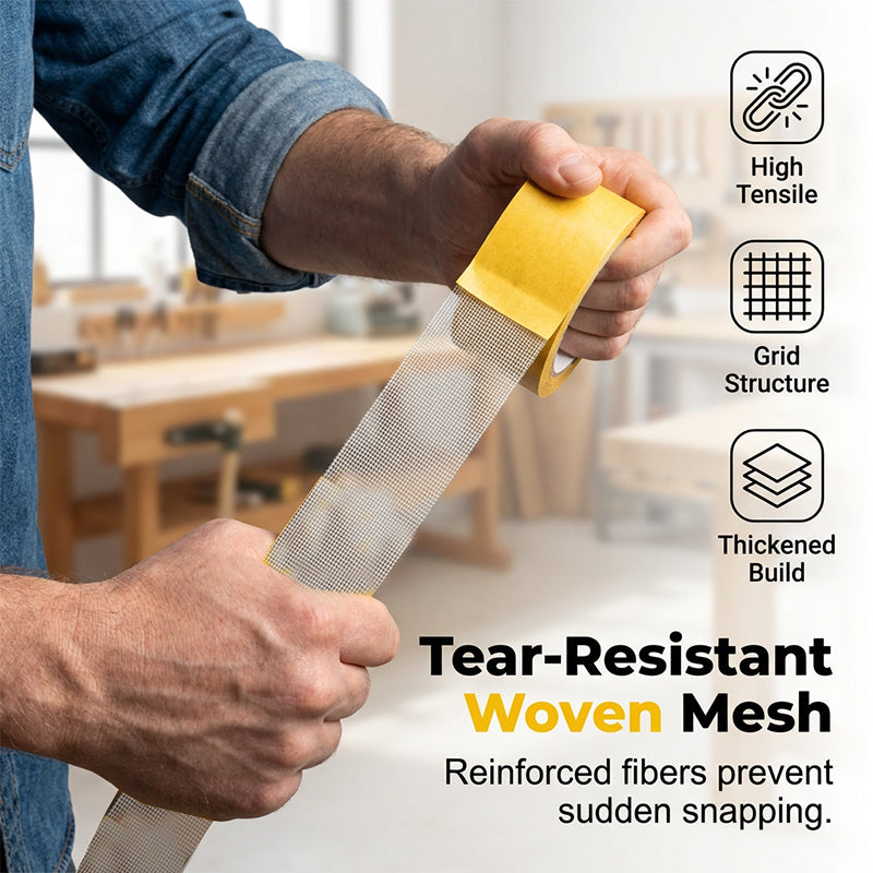 Heavy Duty Mesh Double Sided Tape | No Drill Damage-Free DIY For UK Homes