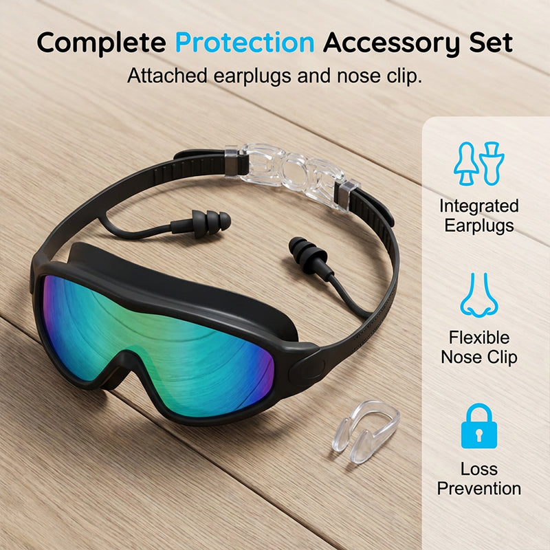 🎉LIMITED-TIME 50% OFF! 🔥Anti-Fog Swimming Goggles with Earplugs & Nose Clip