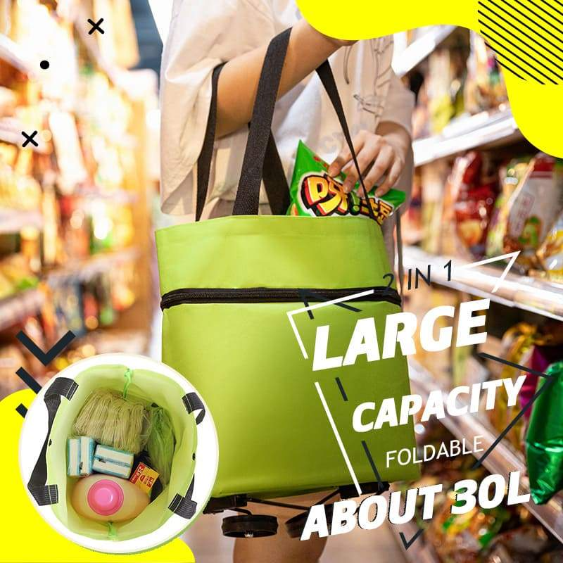 🔥LAST DAY SALE ONLY ￡7.99!!🔥2-in-1 Foldable Shopping Cart🛒