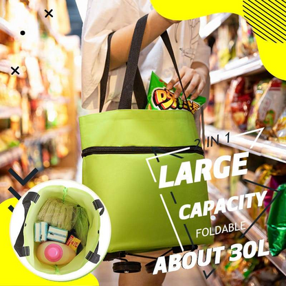 🔥LAST DAY SALE ONLY ￡7.99!!🔥2-in-1 Foldable Shopping Cart🛒