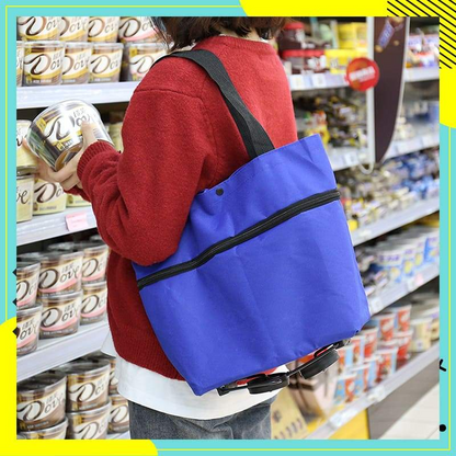 🔥LAST DAY SALE ONLY ￡7.99!!🔥2-in-1 Foldable Shopping Cart🛒