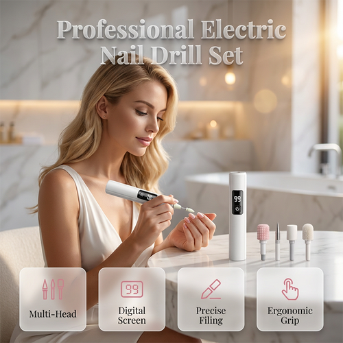 🥳2026 HOT SALE💅✨ 50% OFF! Professional Electric Nail Polisher – Smooths thick nails, 99-speed display. Multiple heads for shaping & buffing. Salon at home! 🌟💎