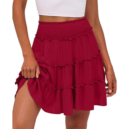 ⏰Limited Hot Sales - Just ￡13.99🔥55K+ SOLD!✨Women’s Elastic High Waist Tiered Ruffle Skort