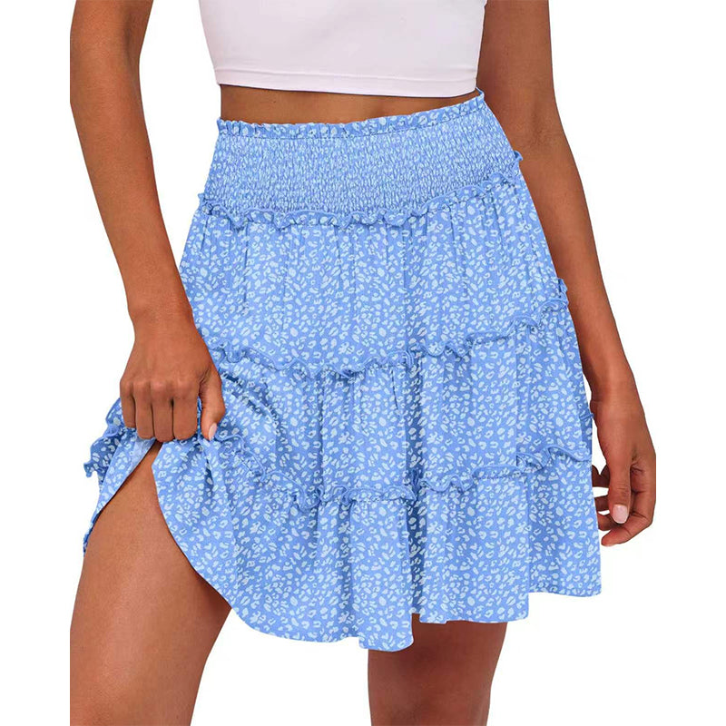 ⏰Limited Hot Sales - Just ￡13.99🔥55K+ SOLD!✨Women’s Elastic High Waist Tiered Ruffle Skort