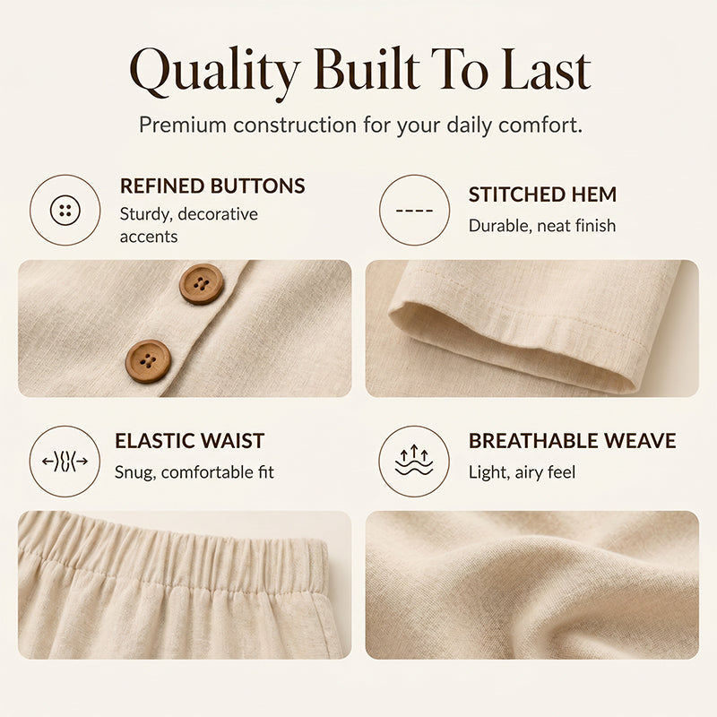 👚LAST DAY 50% OFF✨ 2-piece set – loose top & comfortable trousers – soft fabric, elastic waistband & versatile combination options – can be worn separately or together