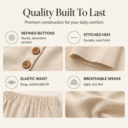 👚LAST DAY 50% OFF✨ 2-piece set – loose top & comfortable trousers – soft fabric, elastic waistband & versatile combination options – can be worn separately or together