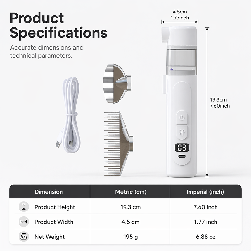 ✨️Surprise 60% off！🐈Electric Pet Grooming Comb🐕Keep your furry friends away from mites, fleas and tangled fur！