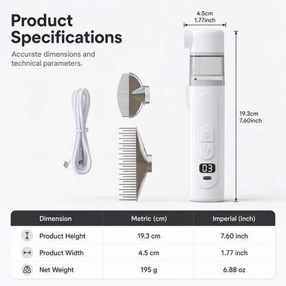 ✨️Surprise 60% off！🐈Electric Pet Grooming Comb🐕Keep your furry friends away from mites, fleas and tangled fur！