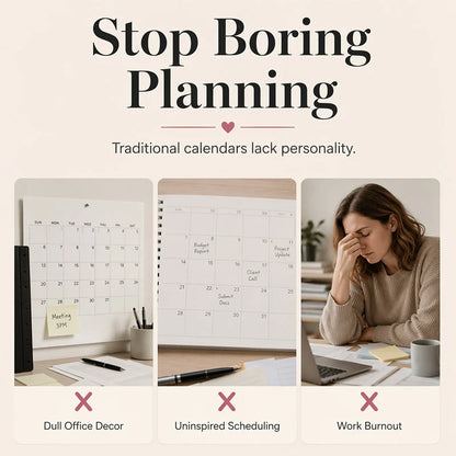 HERE WE F*CKING GO AGAIN Wall Calendar | Funny Floral A4 Calendar | Monthly Sarcastic Quotes