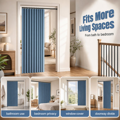 ⏰🔥LIMITED TIME 50% OFF! ⭐No-Drill Magnetic Accordion Door Curtain