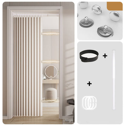 ⏰🔥LIMITED TIME 50% OFF! ⭐No-Drill Magnetic Accordion Door Curtain
