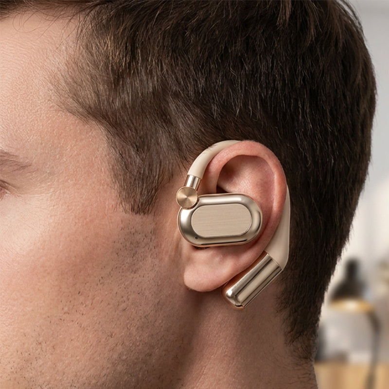 🏃 Comfort Fit Open-Ear Wireless Earphones – Secure Ear Hook Design for Sports & All-Day Wear, Stay Aware of Surroundings 🎧🌿