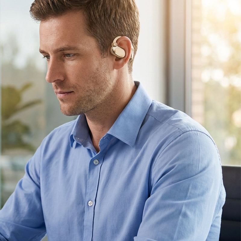 🏃 Comfort Fit Open-Ear Wireless Earphones – Secure Ear Hook Design for Sports & All-Day Wear, Stay Aware of Surroundings 🎧🌿