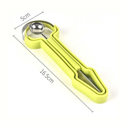 🍉2026 HOT SALE🥳💞50K+ SOLD! 🛡️3-in-1 Stainless Steel Melon Baller Scoop Tool Kit