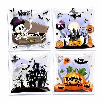 Halloween Self Adhesive Treat Bags for Cookies Packaging