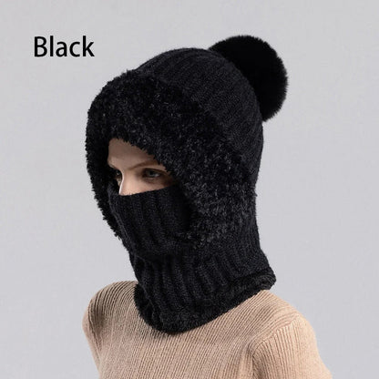 ⏰Black Friday Mega Deal – 50% off!💖Women's Winter One-Piece Knitted Beanie Scarf Mask
